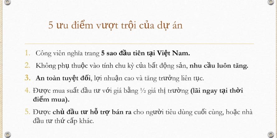 Dự án Hoa Viên 5 sao đầu tiên tại Việt Nam