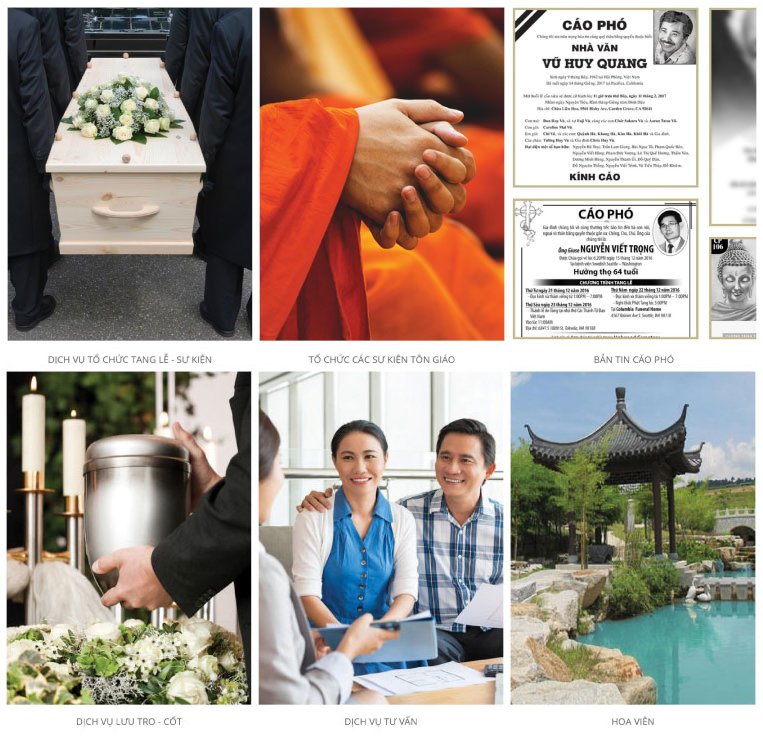 Các dịch vụ tại hoa viên 5 sao