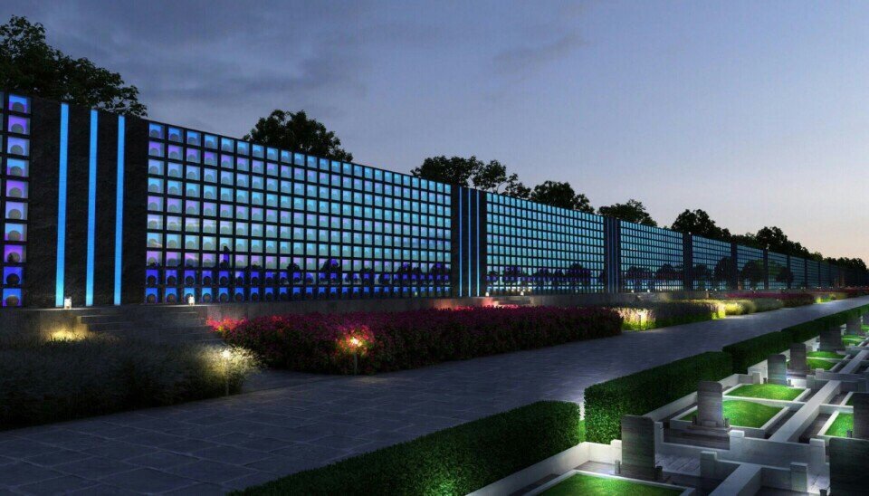 Bức tường lưu tro cốt tại hoa viên 5 sao