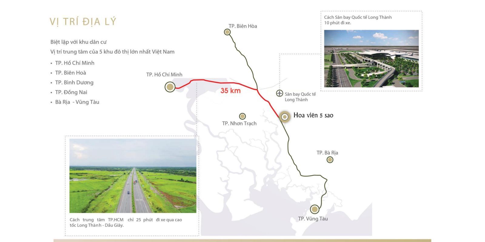 Vị trí của dự án Hoa viên 5 sao đầu tiên tại Việt Nam