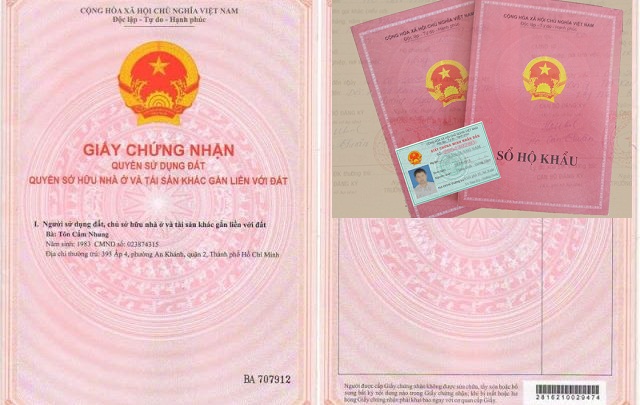 Giấy tờ cần thiết để làm sổ hồng