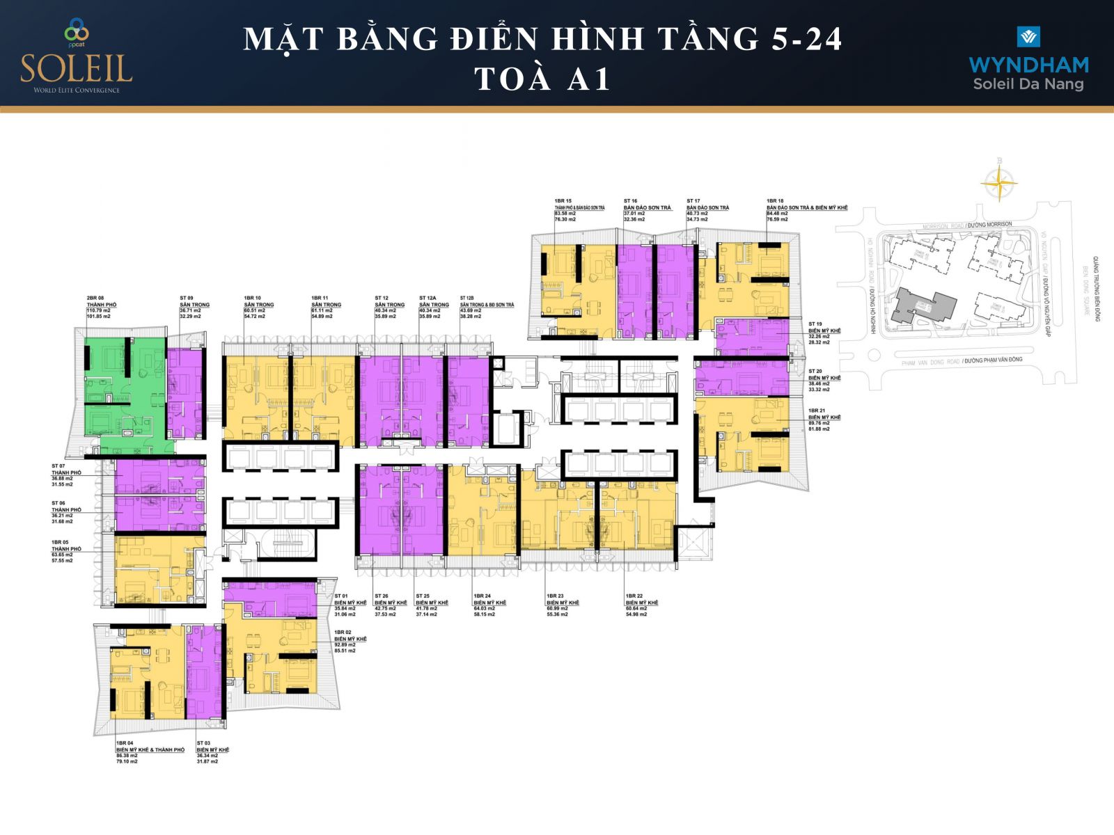 Mặt bằng điển hình tòa A1