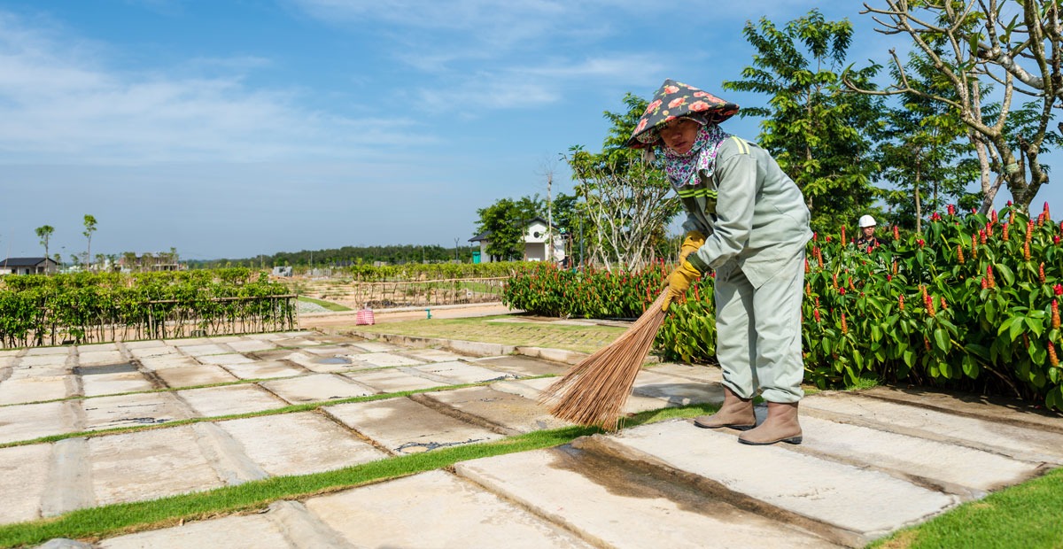Người đi tảo mộ sẽ sửa sang các ngôi mộ cho được sạch sẽ